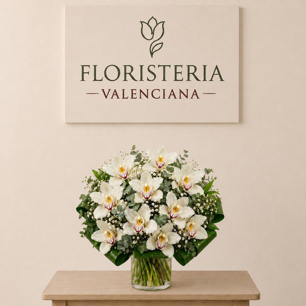 Bouquet of white orchids