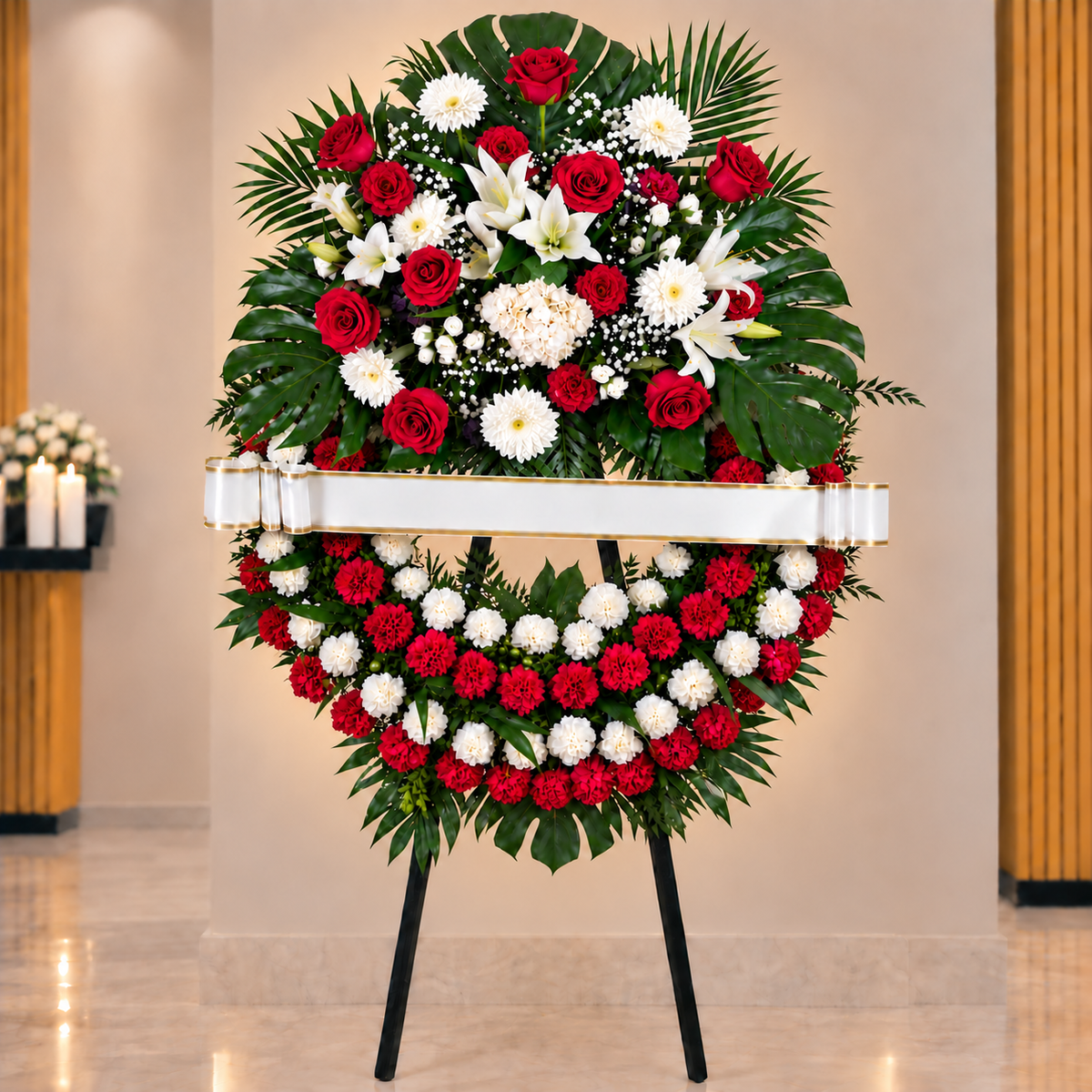 Corona funebre 1 cabezal Velunia