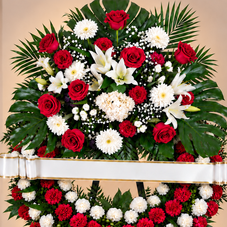Corona funebre 1 cabezal Velunia