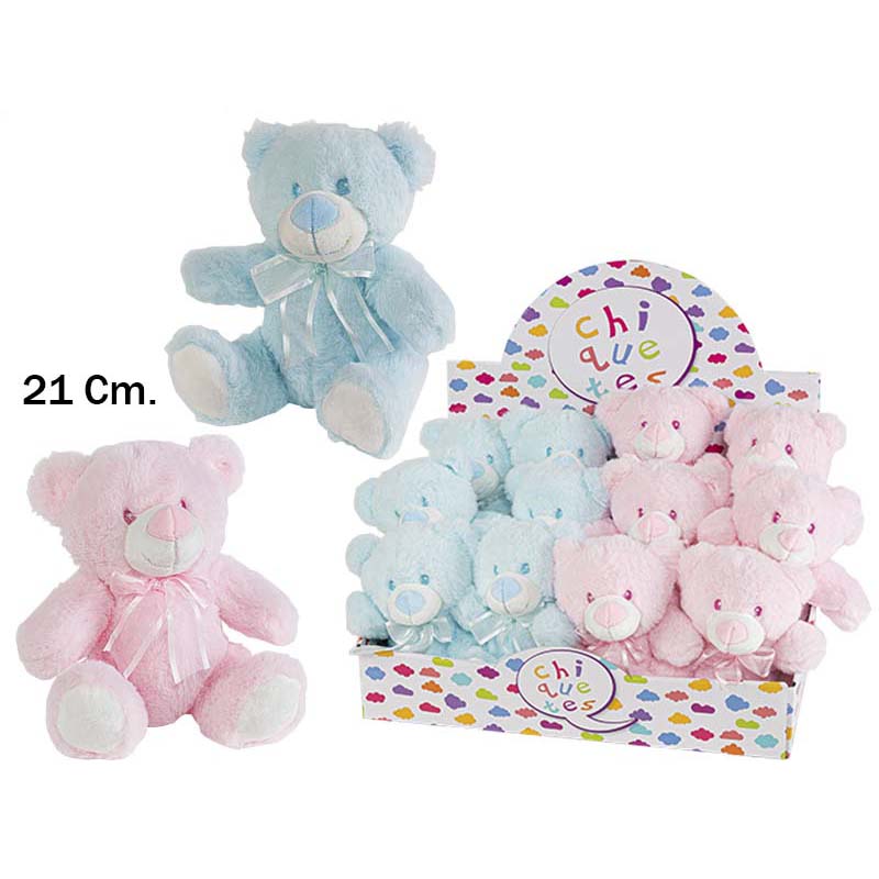 OSO AZUL Y ROSA 21CM