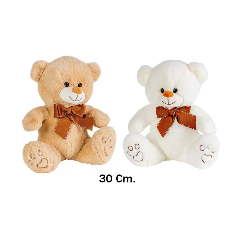 OSO MARRÓN Y BEIG LAZO 30CM