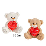 Oso pies corazón love 30cm