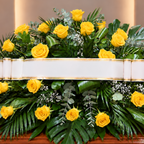 Centro funebre rosas amarillas