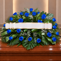 Centro funebre rosas azules