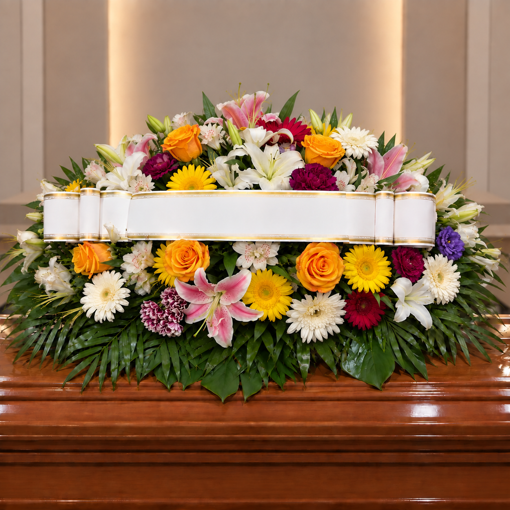 Centro funebre multicolor