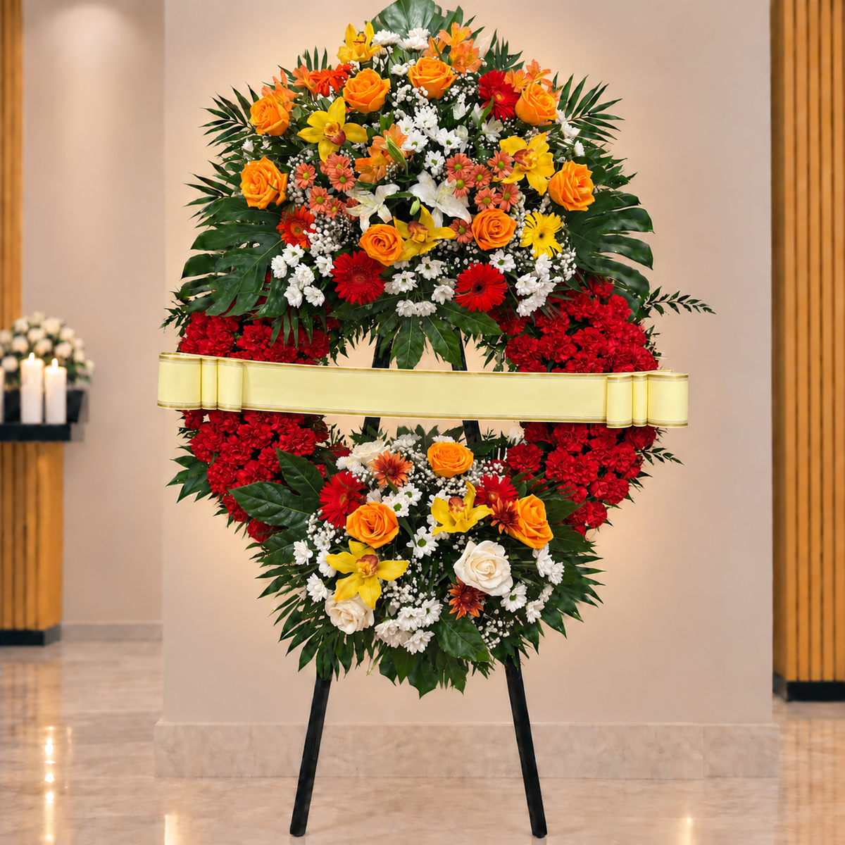 Corona funebre 2 cabezales Yuna