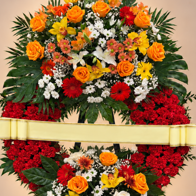 Corona funebre 2 cabezales Yuna