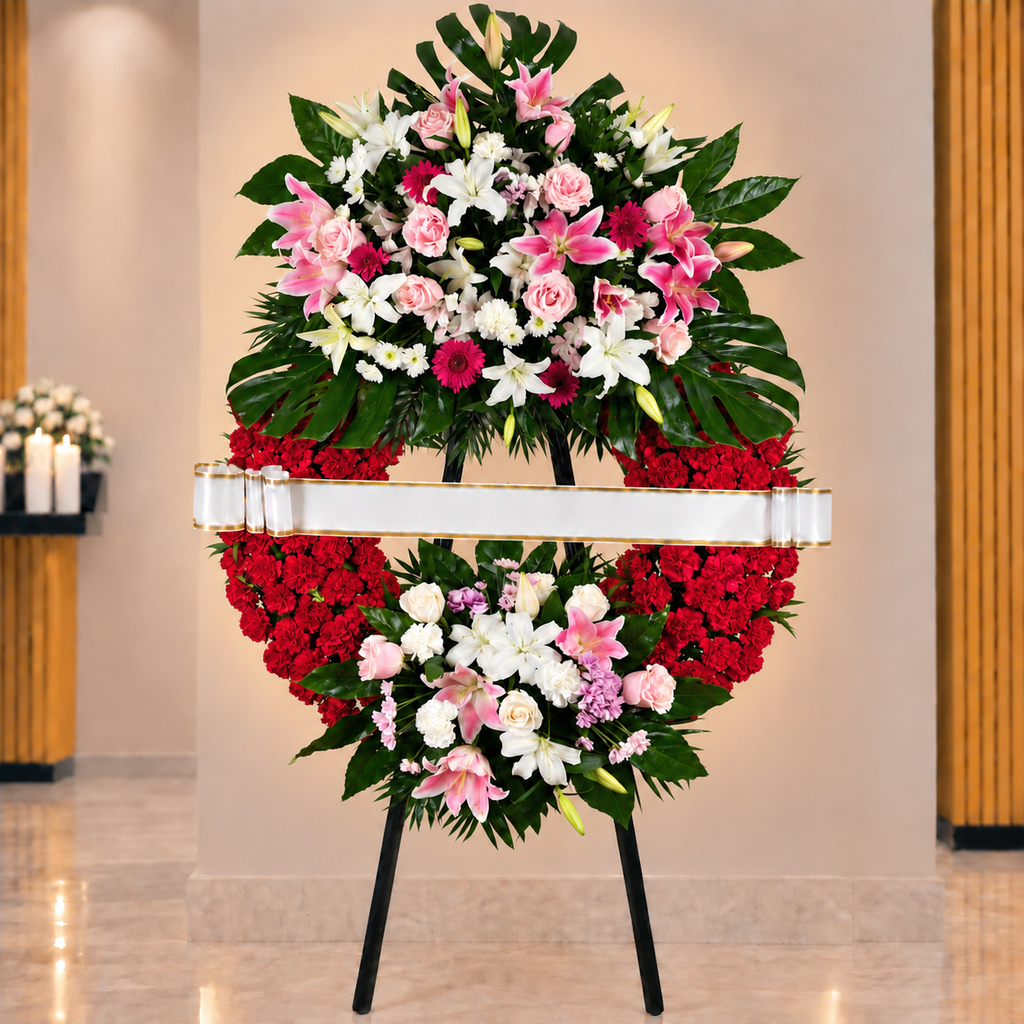 Corona funebre 2 cabezales Nael