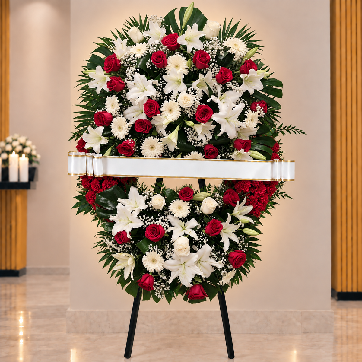 Corona funebre 2 cabezales Ismeria