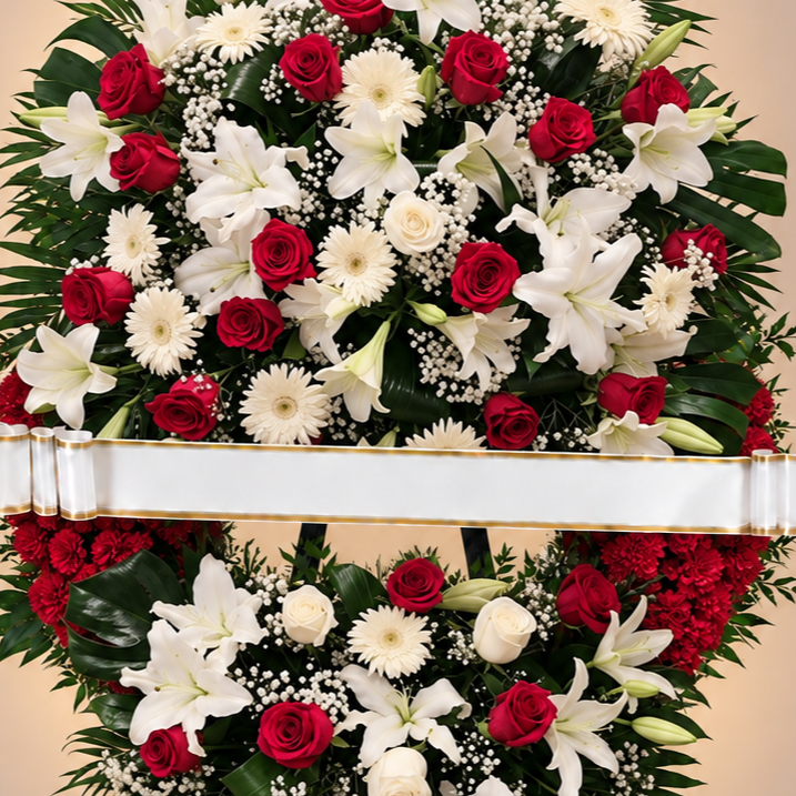 Corona funebre 2 cabezales Ismeria