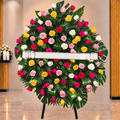 Corona funebre rosas mixtas