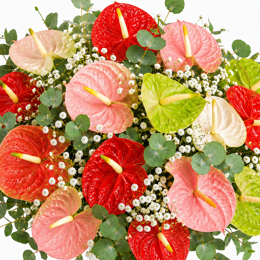 Ramo Anthurium mixtos