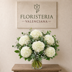 Ramo de hortensias blancas