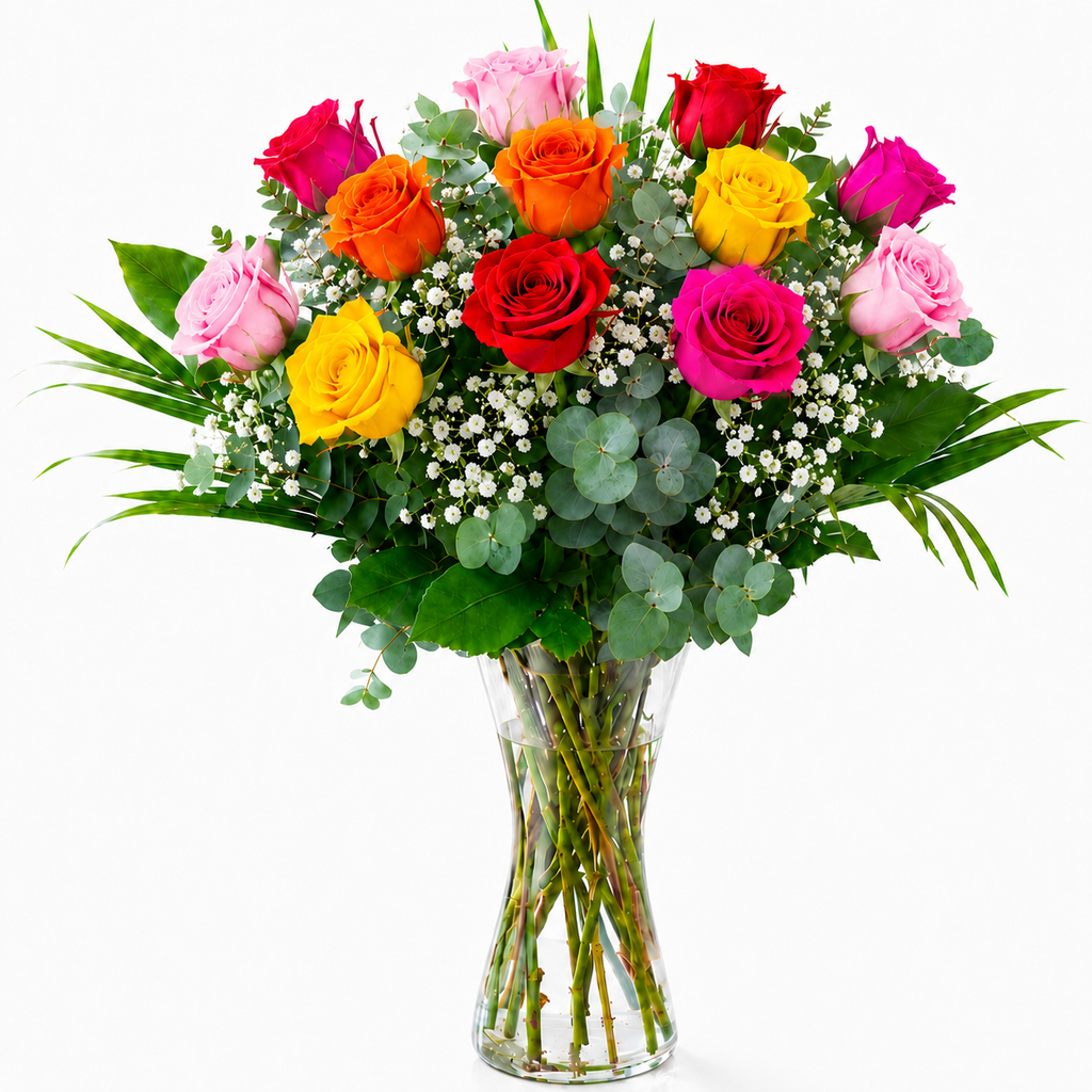 Rosas de tallo largo mixtas