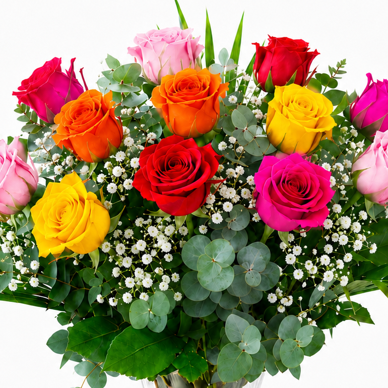 Rosas de tallo largo mixtas