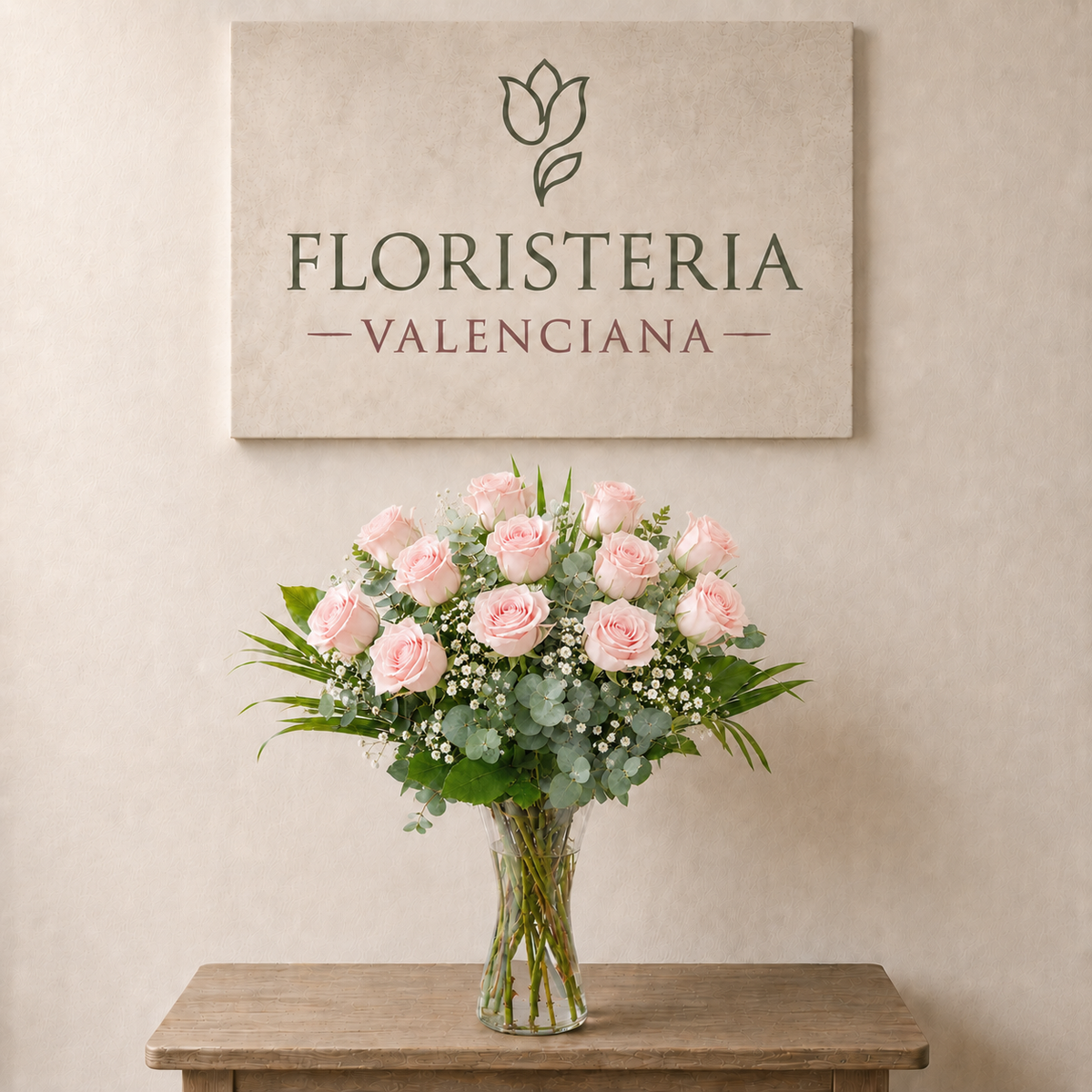 Rosas rosadas de tallo largo