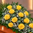 Ramo funebre rosas amarillas