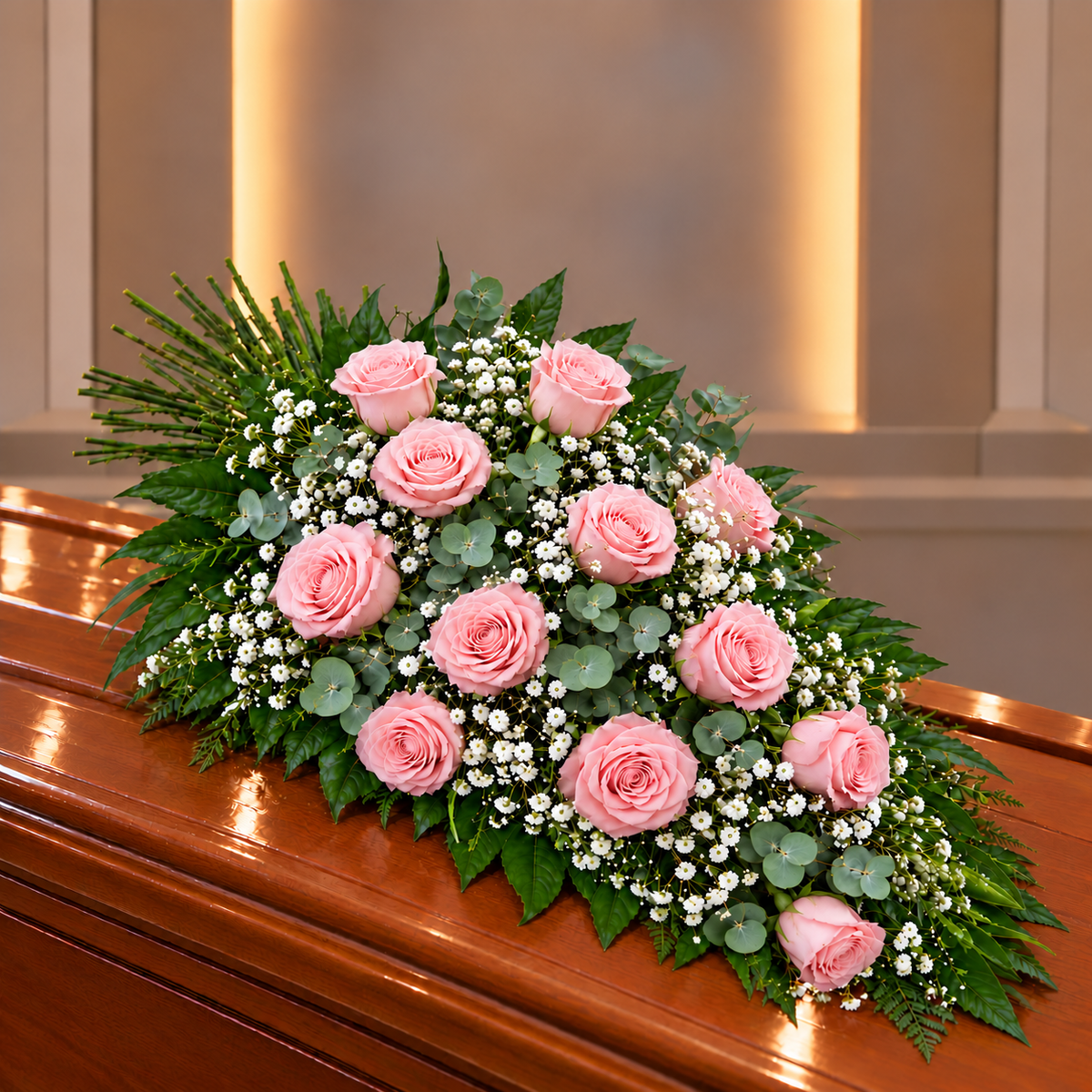 Ramo funebre rosas rosadas
